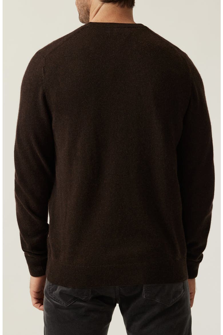 Cashmere, Silk & Wool Crewneck Sweater, Alternate, color, BROWN