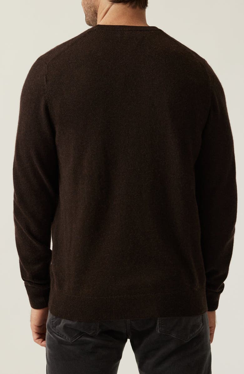 34 Heritage Cashmere, Silk & Wool Crewneck Sweater, Alternate, color, Brown