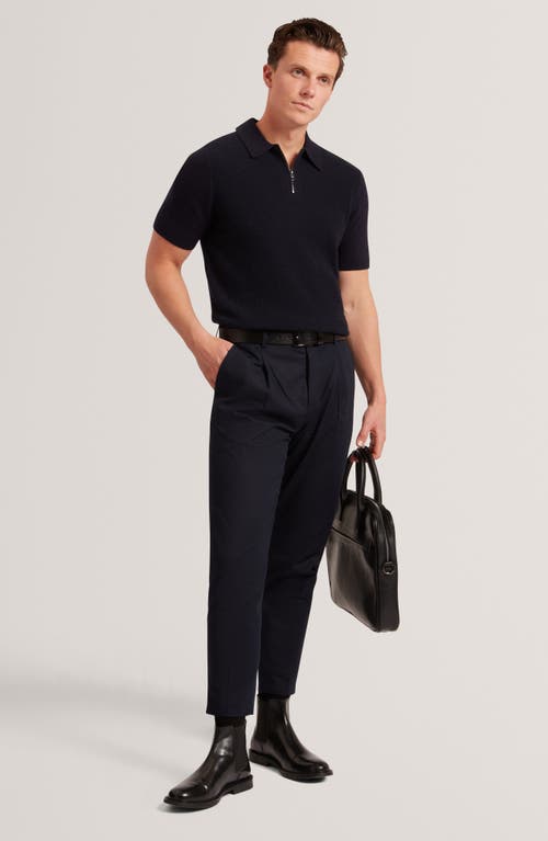Ted Baker Jaylon Quarter Zip Sweater In Black