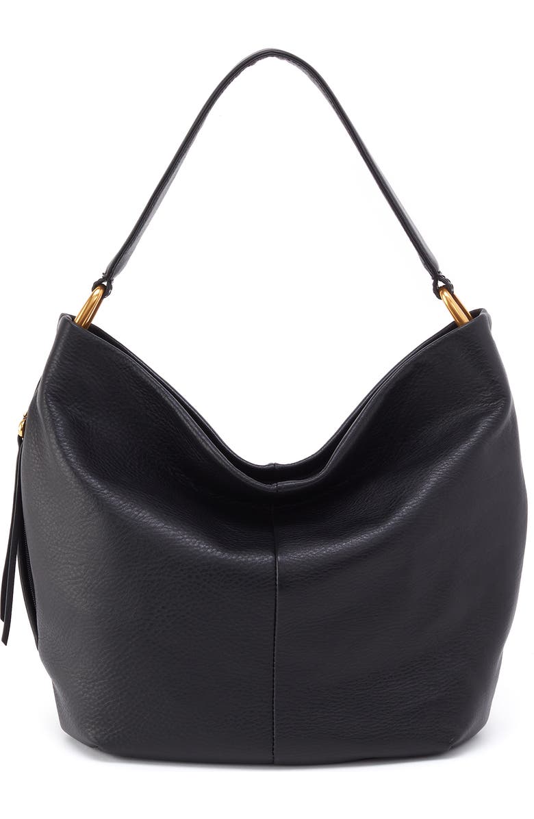 HOBO Harley Leather Hobo Bag, Main, color, Black