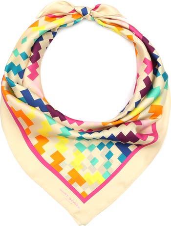 Large Rainbow Weave Silk Square Scarf