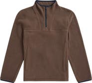 Animal Alfie Contrast Detail Borg Half Zip Fleece Top