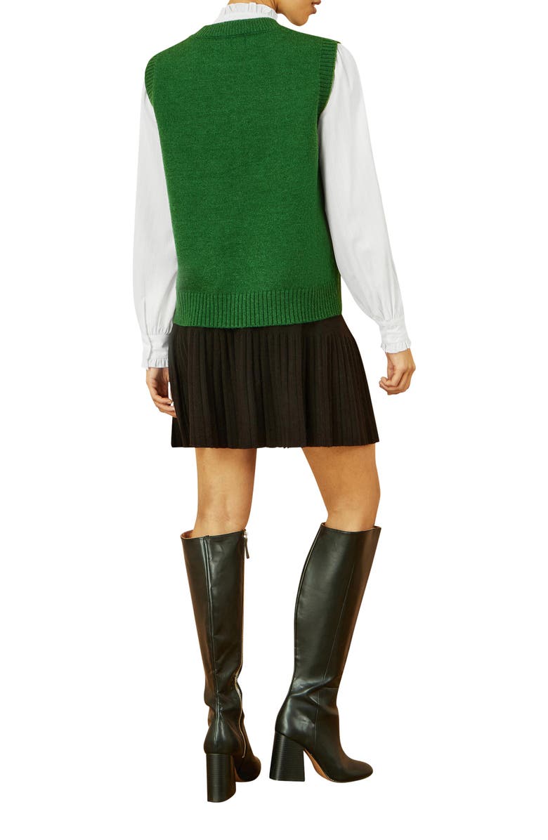 Yumi Knitted Floral Sleeveless Sweater Vest, Alternate, color, 