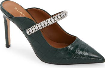 Duke Crystal Strap Pointed Toe Mule