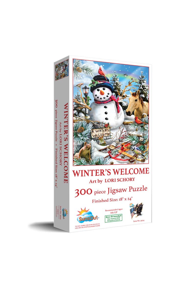 Winter's Welcome 300 piece Jigsaw Puzzle for Adults, Main, color, Multicolor