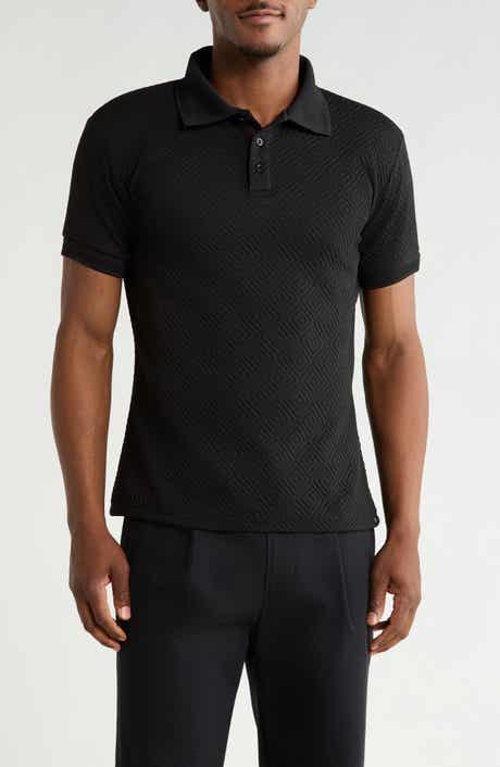 Textured Short Sleeve Polo