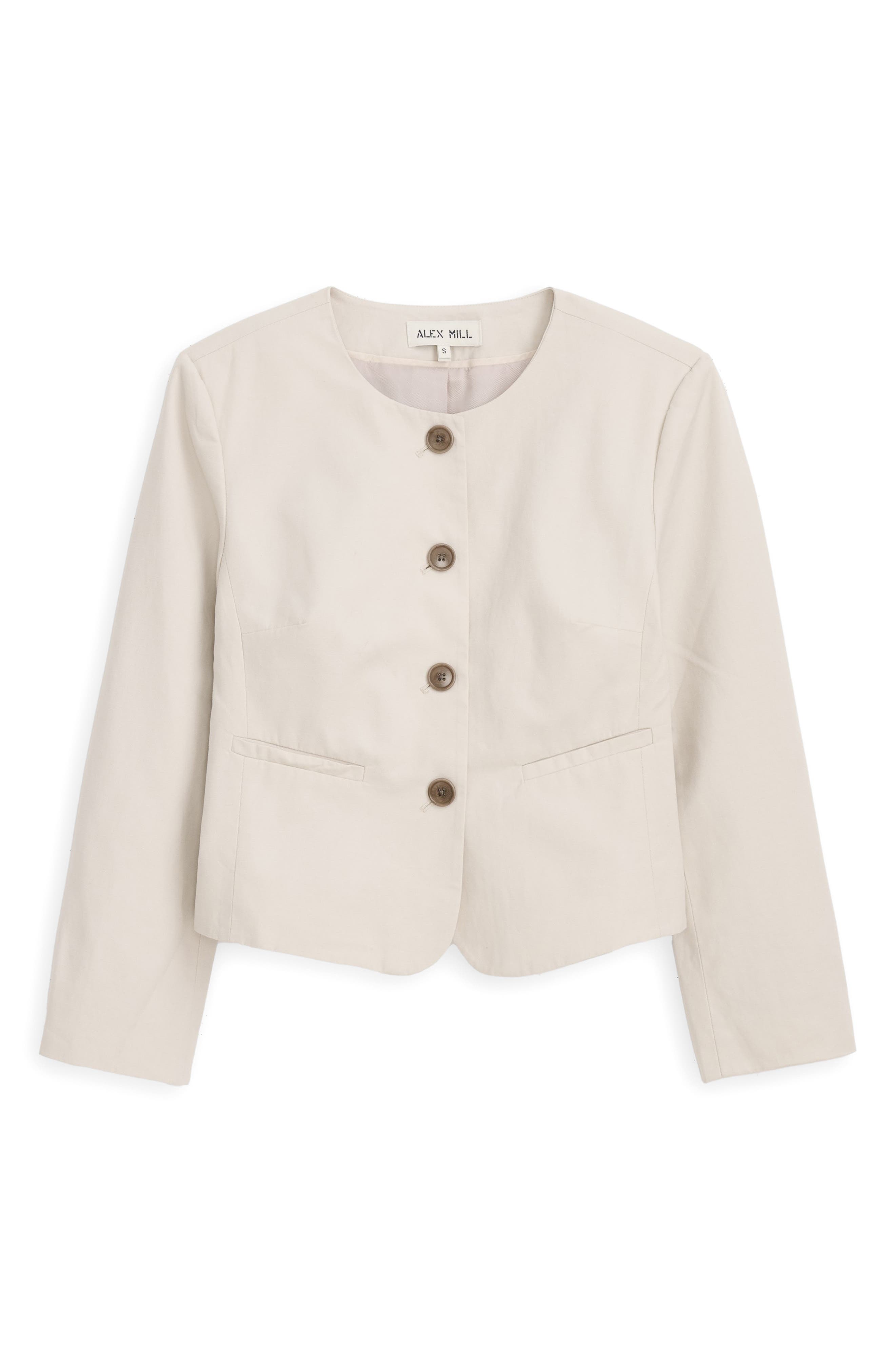 Soho Collarless Cotton & Linen Jacket - image 4