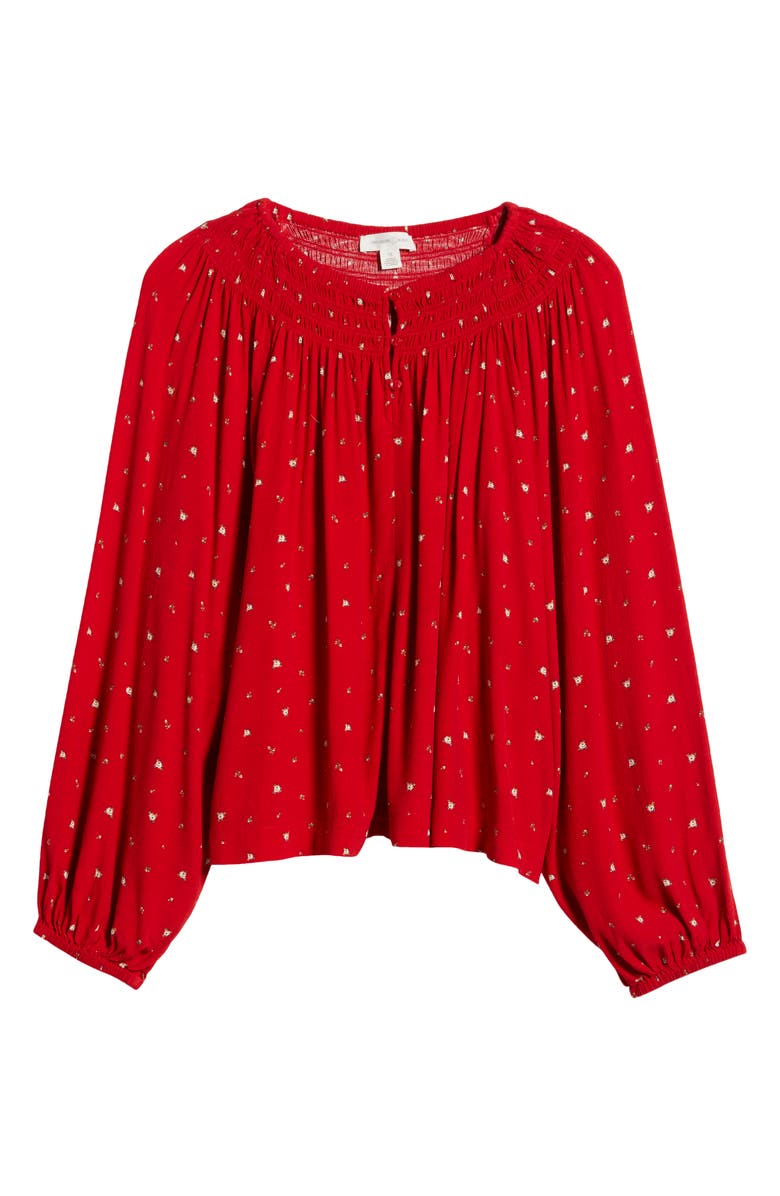 Treasure & Bond Smocked Detail Popover Top, Alternate, color, 