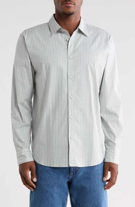 Griffin Striped Stretch Button-Up Shirt