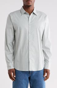rag & bone Griffin Striped Stretch Button-Up Shirt