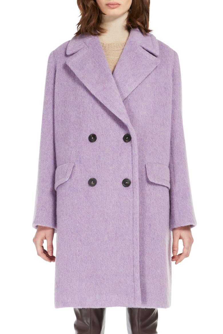 Hello Virgin Wool Blend Coat, Main, color, LILAC