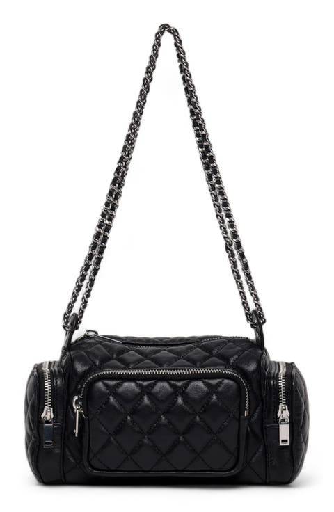 Camden Diamond Quilt Leather Shoulder Bag