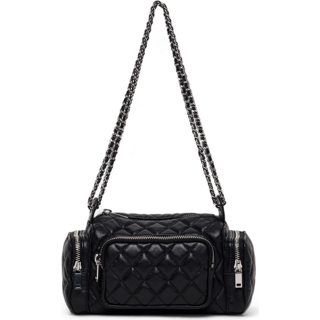 Walter Baker Camden Diamond Quilt Leather Shoulder Bag In Black