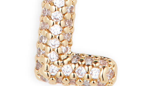 Bp. Pavé Crystal Initial Necklace In Gold