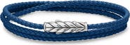 David Yurman Sterling Silver Leather Bracelet