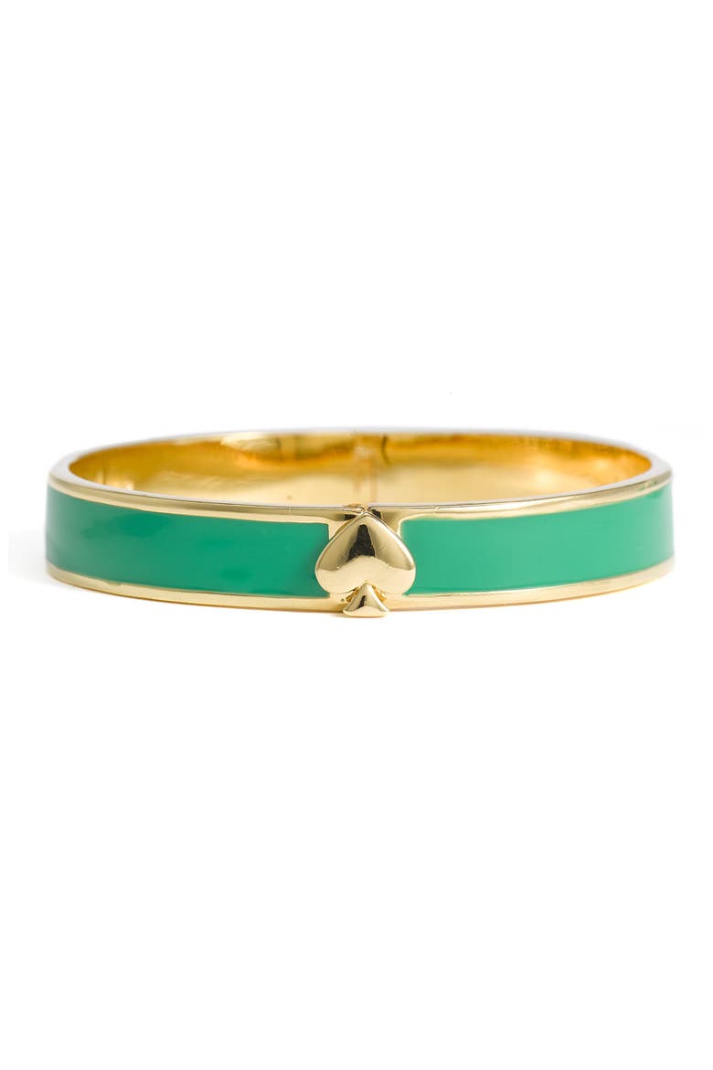 'spade' hinged bangle, Main, color, GREEN