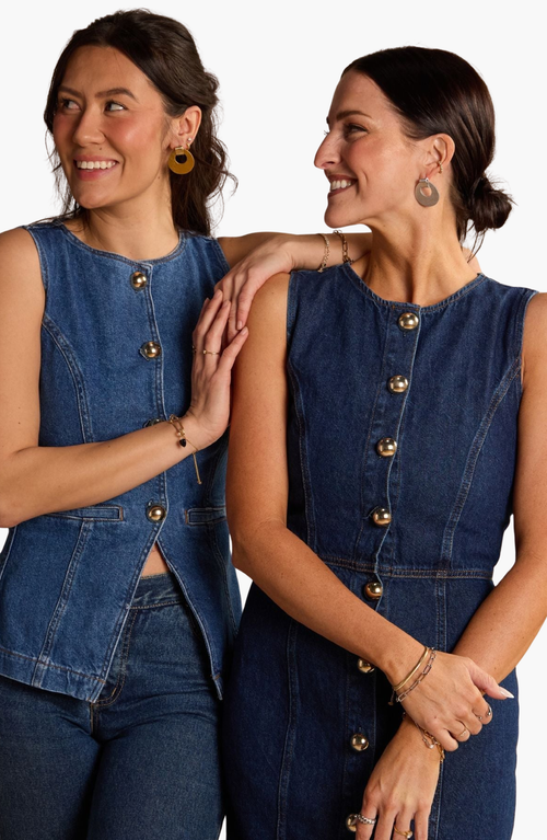 Nickel & Suede Vintage Evan Earrings