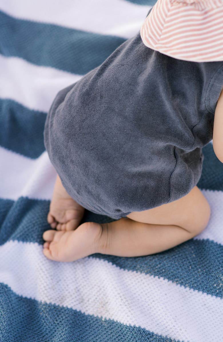 Pehr Classic Terry Bubble Romper, Alternate, color, Ocean