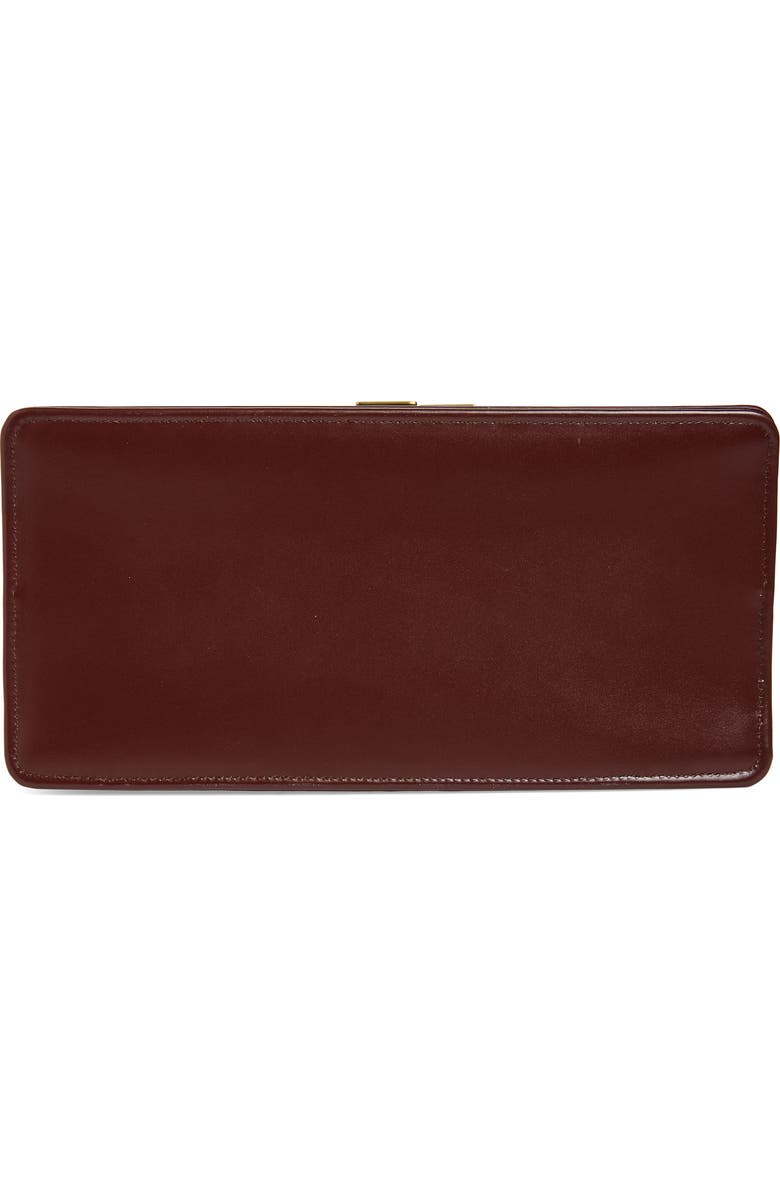 Victoria Beckham Concertina Leather Accordion Clutch, Alternate, color, Dark Burgundy