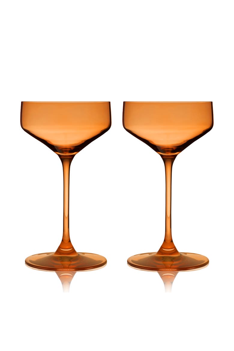 Reserve Nouveau Crystal Coupes, Main, color, Orange