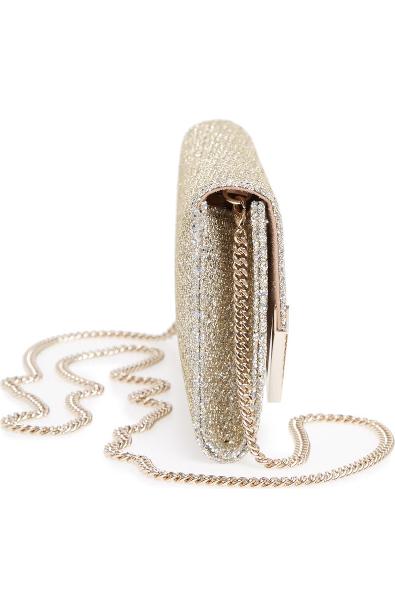 Jimmy Choo Emmie Glitter Clutch, Alternate, color,