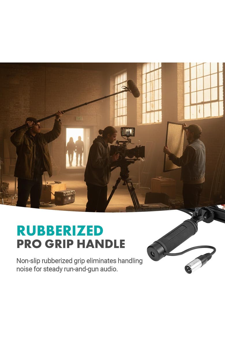 Location Sound Production Bundle with 9.8-Foot Boom Pole and Blimp Windscreen for Shotgun Microphones, Alternate, color, Black