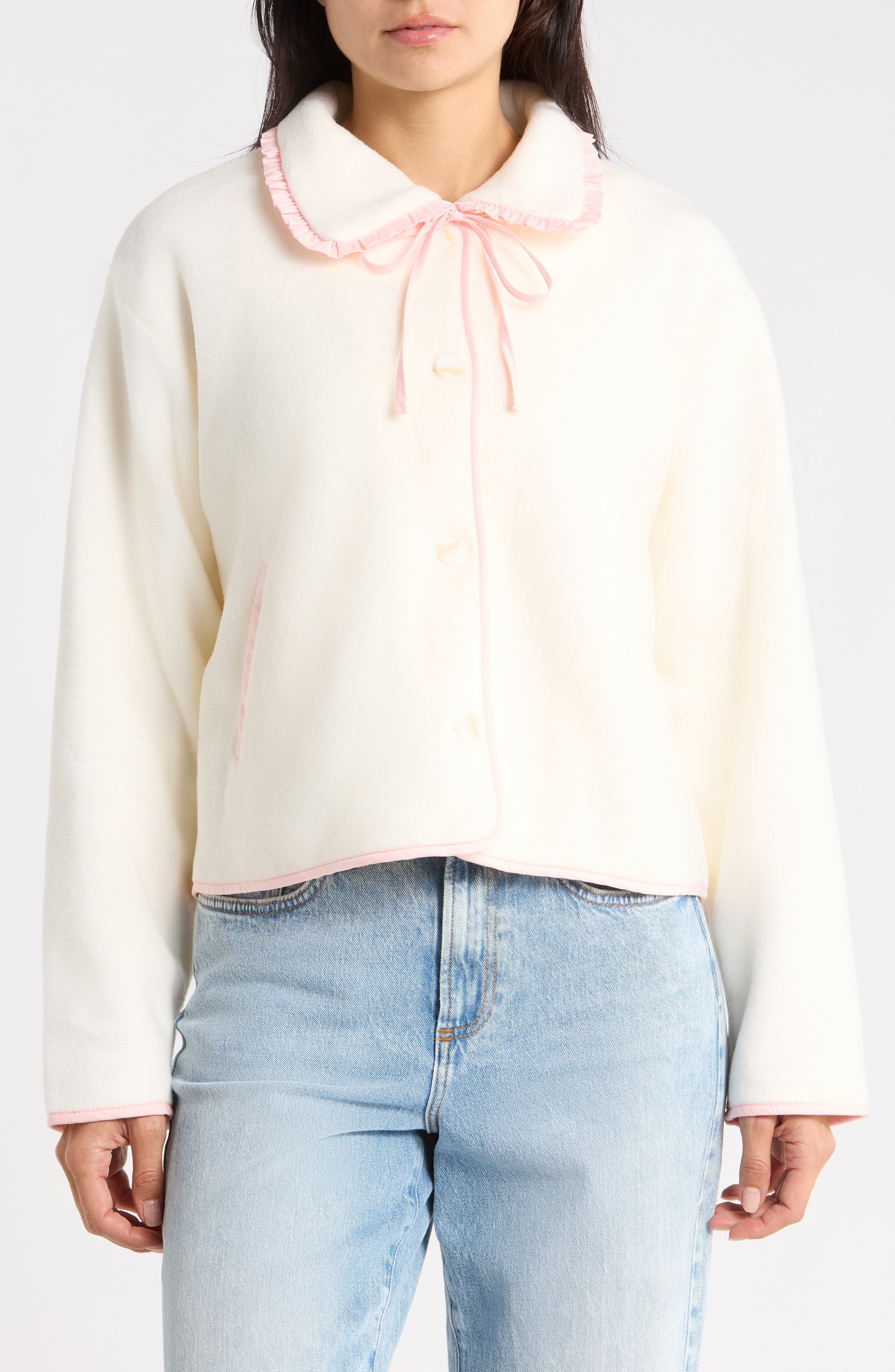 Plaid High Pile Fleece Jacket