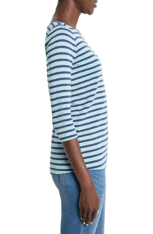 NZT BY NIC+ZOE NZT BY NIC+ZOE STRIPE BOAT NECK T-SHIRT