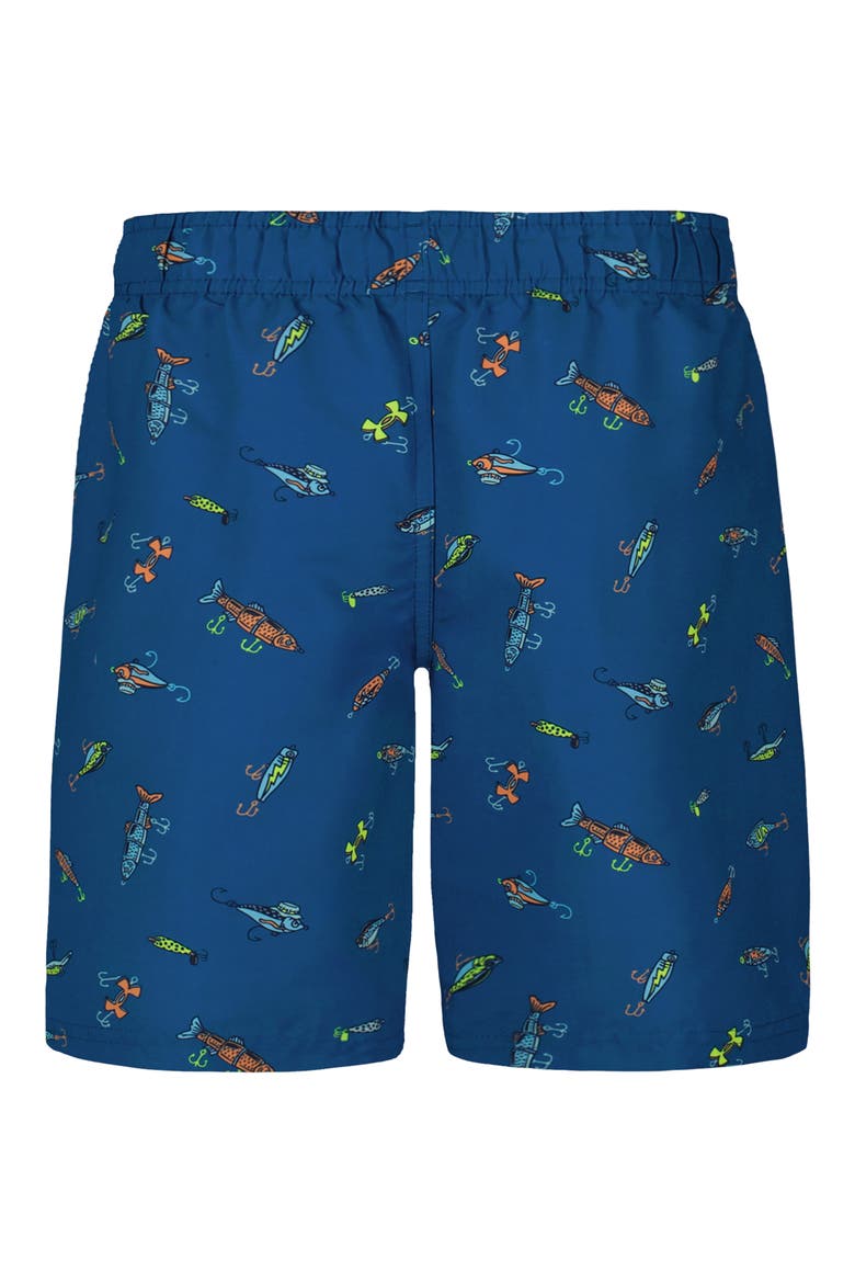 Kids' Lure Ditsy Volley Swim Trunks, Alternate, color, VARSITY BLUE