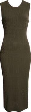 Veronica Beard Tamiko Sleeveless Knit Midi Dress