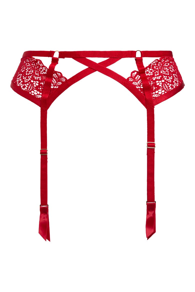 Mad XXX Suspender Belt, Alternate, color, FLAME