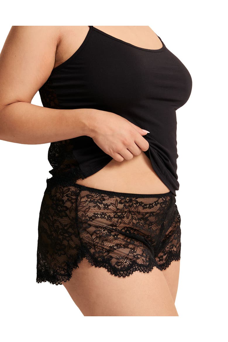 Rain Cami & Shorts Set Lingerie, Alternate, color, Black