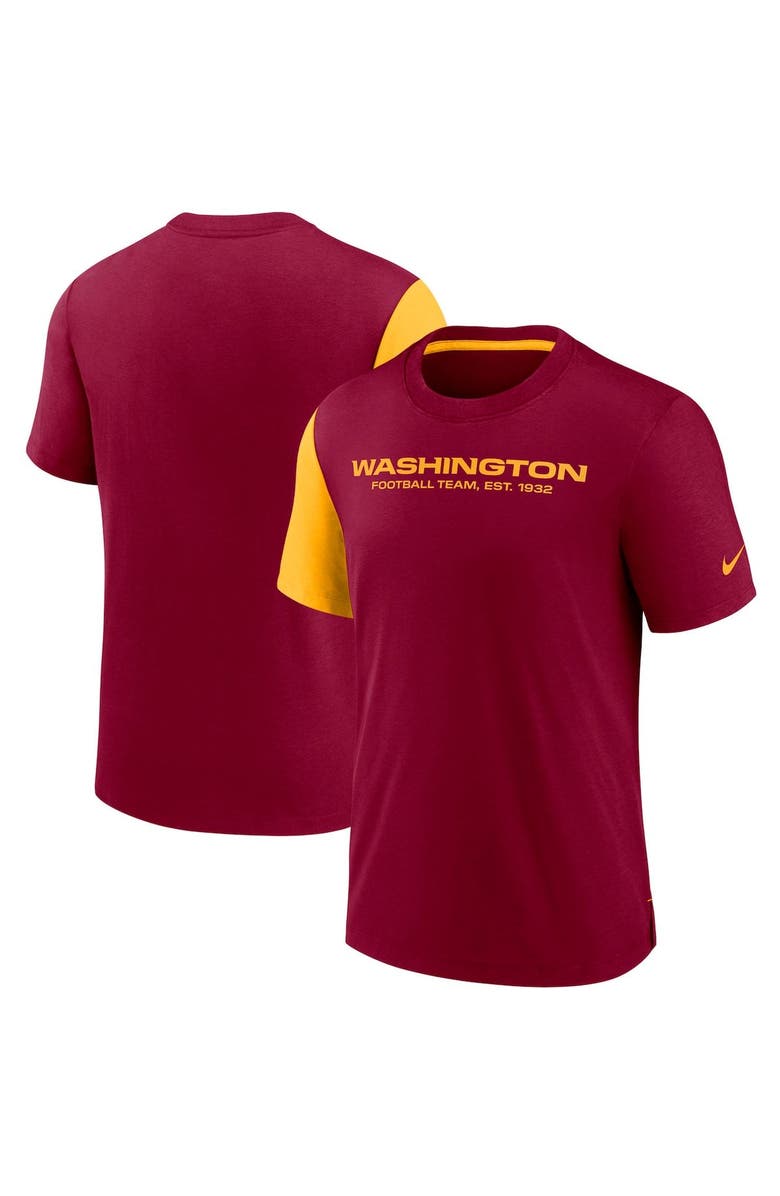 Nike Men's Nike Burgundy/Gold Washington Football Team Pop Performance T-Shirt, Main, color, 