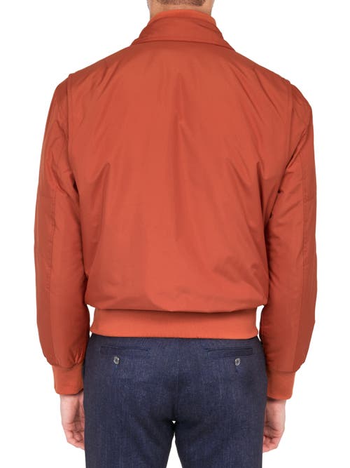 Brooklyn Brigade Solid Water Repellent Bomber Jacket In Orange