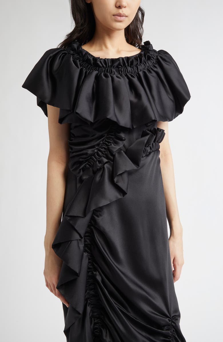 Meruert Tolegen Deconstructed Silk Charmeuse Dress, Alternate, color,