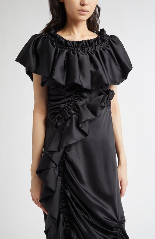 MERUERT TOLEGEN MERUERT TOLEGEN DECONSTRUCTED SILK CHARMEUSE DRESS 