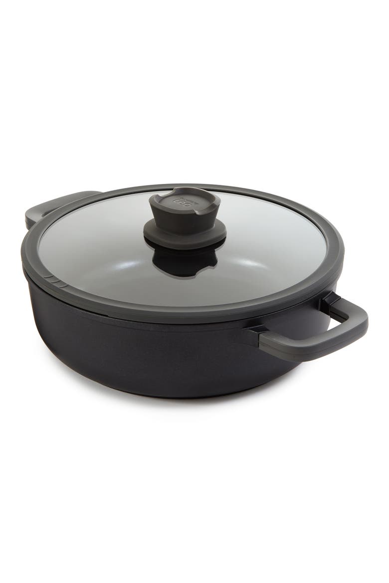 Leo Stone Nonstick 5-Quart Covered Sauté Pan, Alternate, color, BLACK
