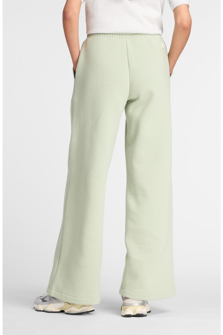 Linear Heritage Wide Leg Fleece Pants, Alternate, color, GREEN