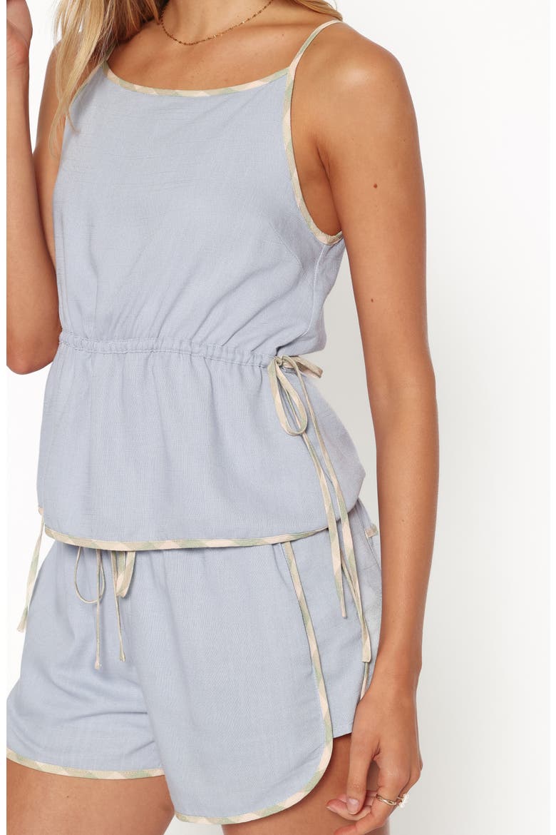 Bettie Camisole Top & Shorts Set, Alternate, color, LIGHT BLUE LINEN