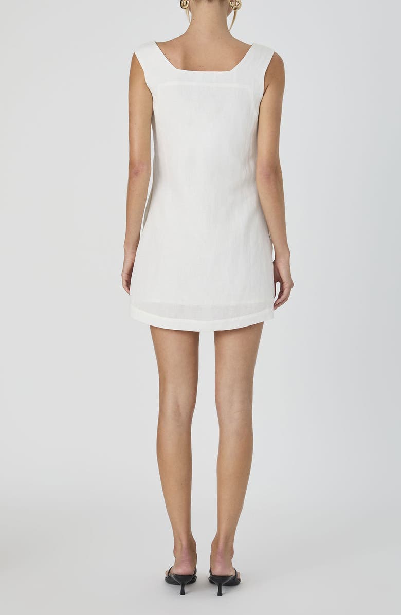 French Connection Birdie Square Neck Minidress, Alternate, color, Summer White