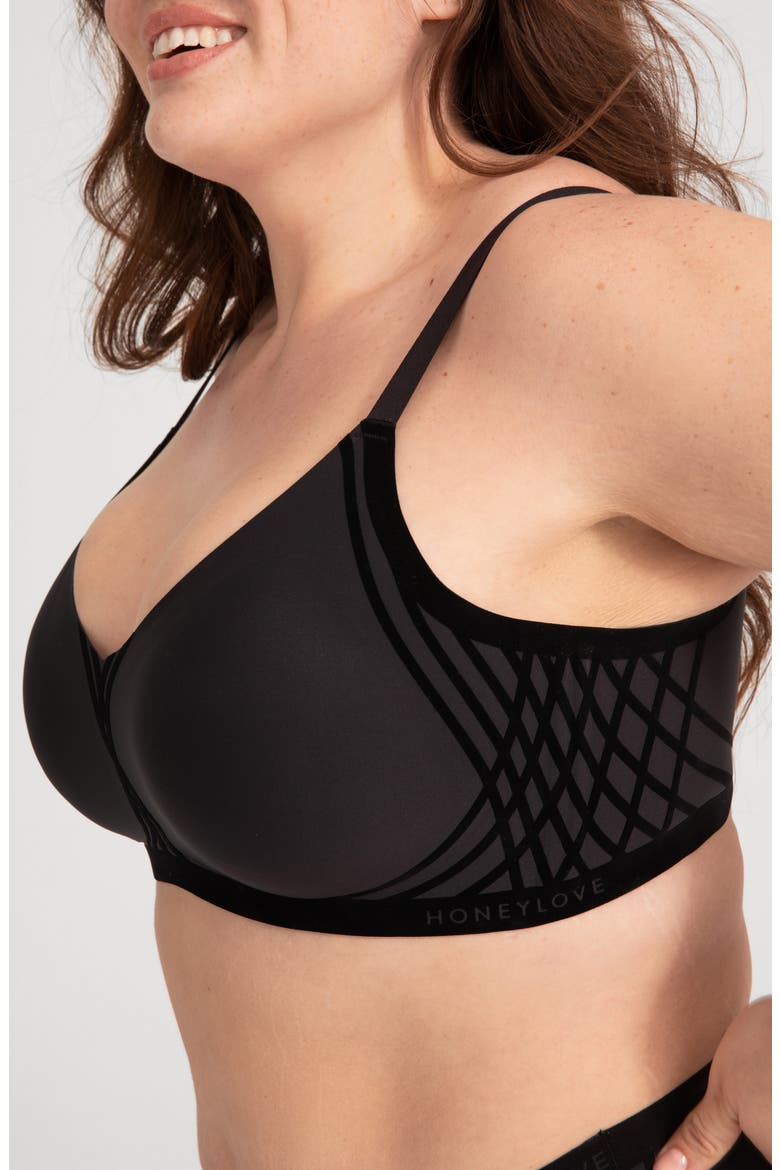 Silhouette Wireless Bra, Alternate, color, VAMP