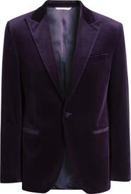 Jack Victor Erie Purple Stretch Velvet Dinner Jacket