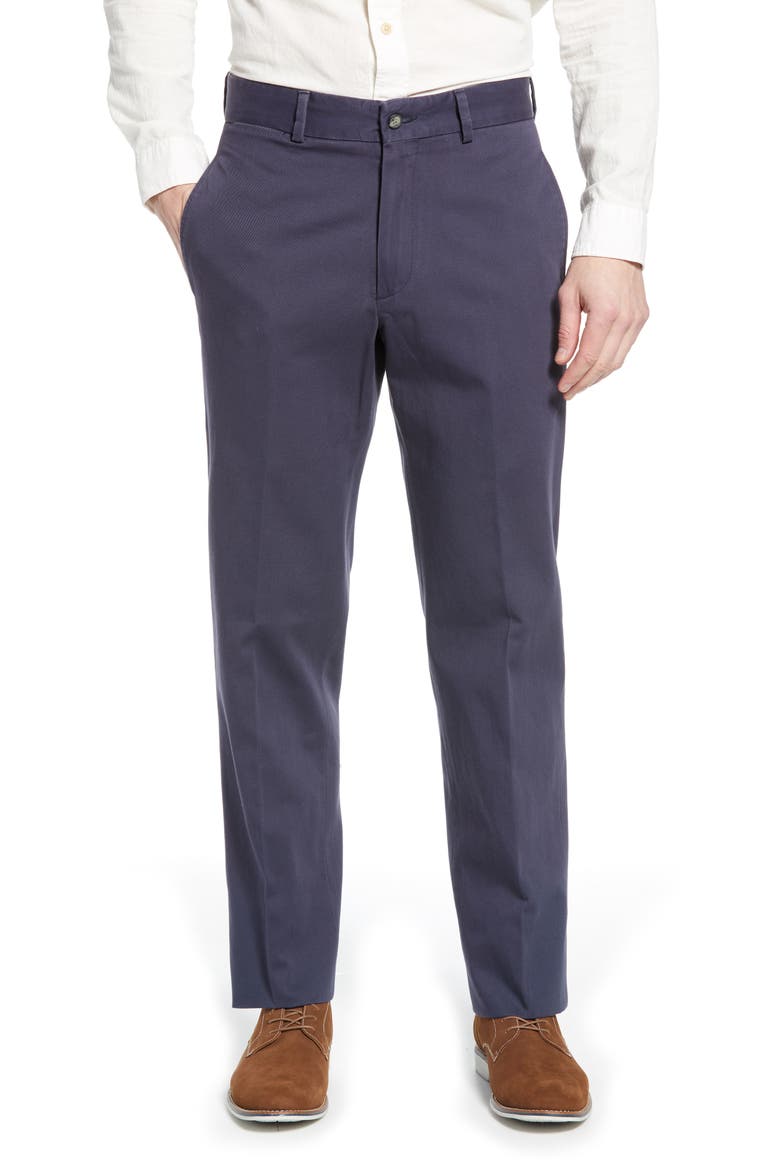 Charleston Khakis Flat Front Chino Pants, Main, color, NAVY
