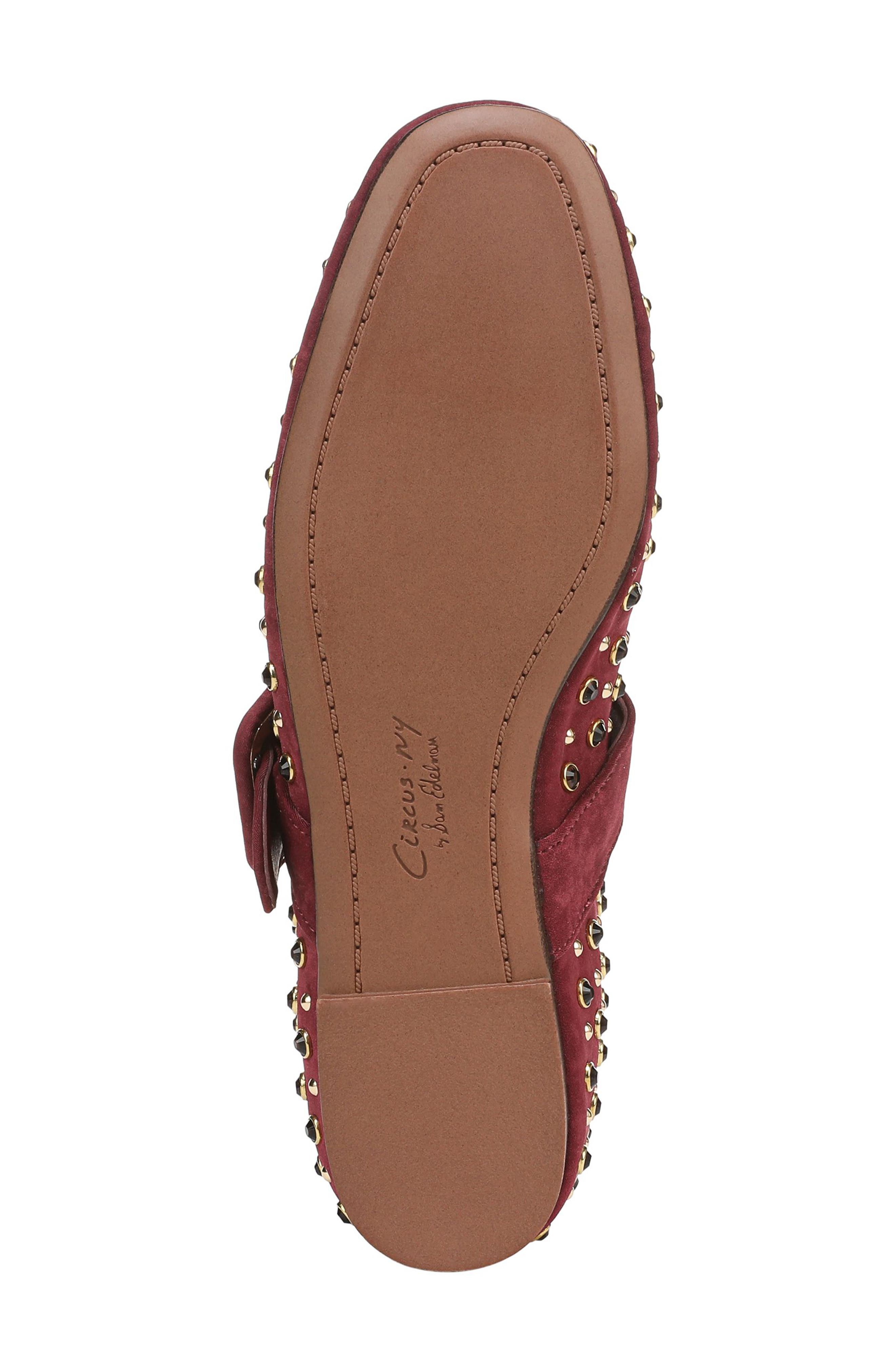 Blaire Studded Mary Jane Flat, Alternate, color, CHIANTI