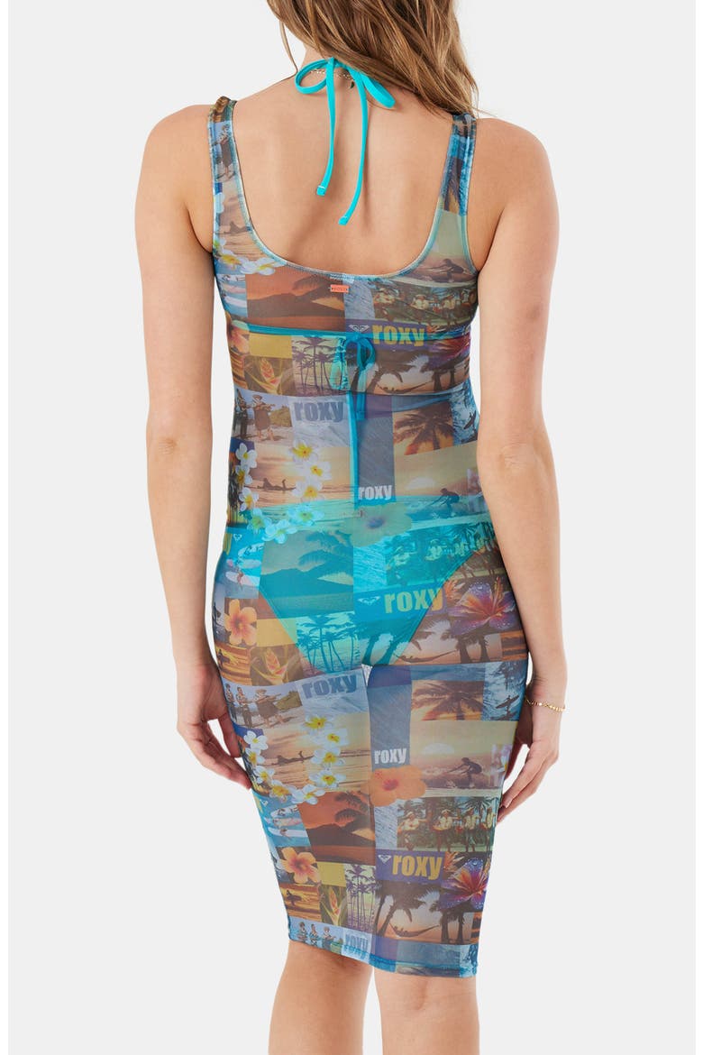Postcards from Paradise Ripper Mesh Cover-Up Dress, Alternate, color, BLUE MULTI