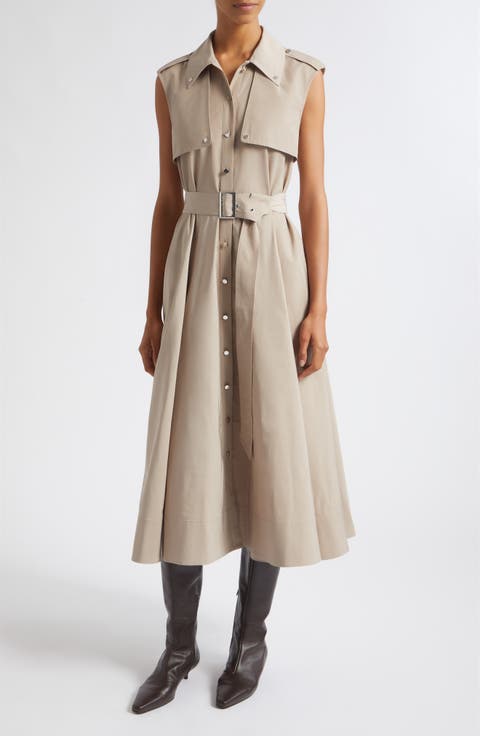Gail Button Front Midi Dress