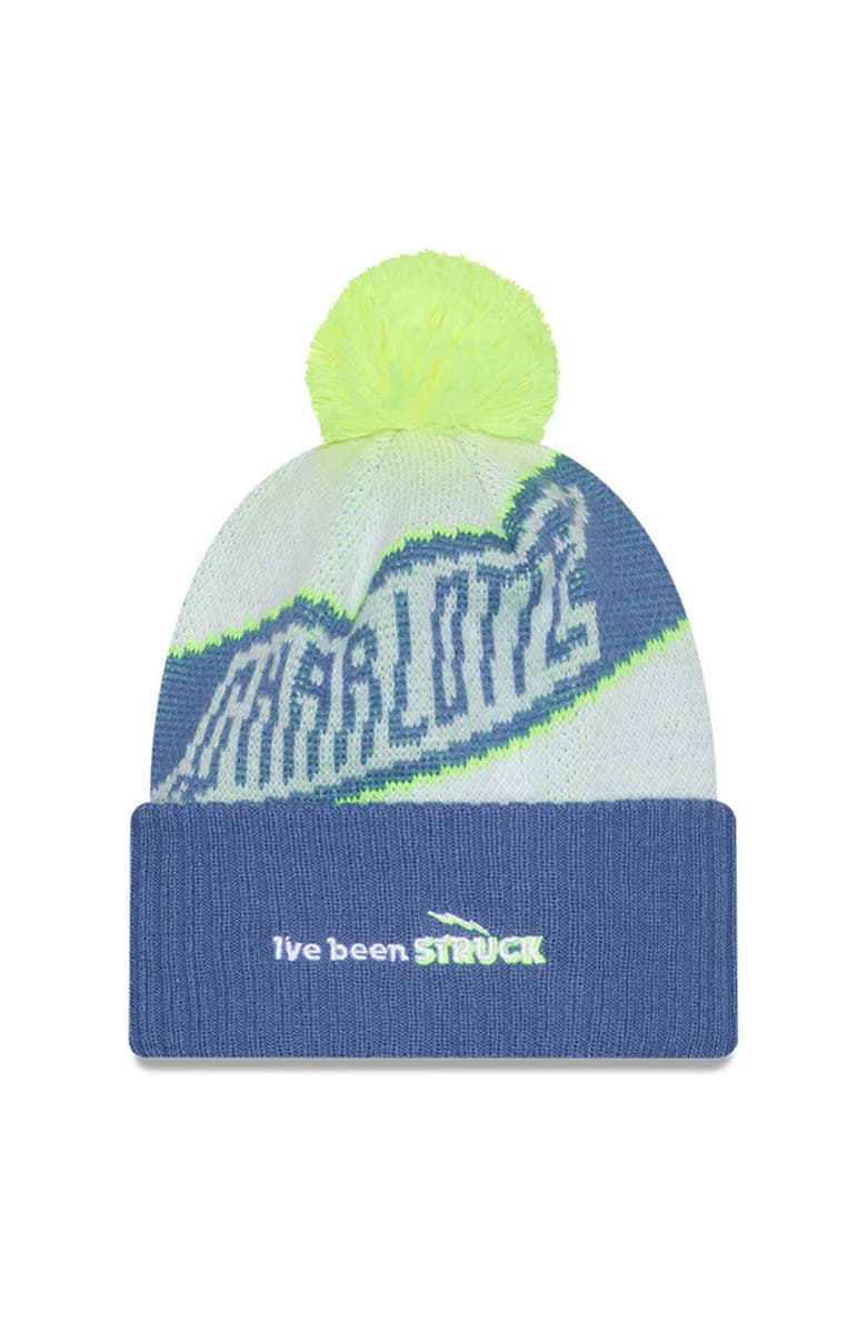 New Era Men's New Era  White Charlotte FC 2025 Jersey Hook Cuffed Knit Hat With Pom, Alternate, color, 