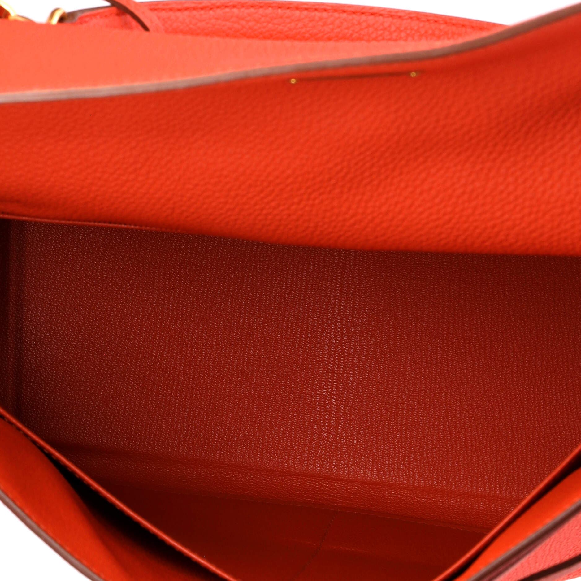Pre-Owned Hermes Kelly Handbag Orange Togo with Gold Hardware 32, Alternate, color, Capucine