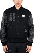 PLEASURES X Zero Skateboards Pleasures Varsity Jacket