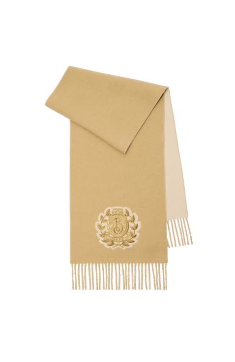 B Crest Cashmere Scarf